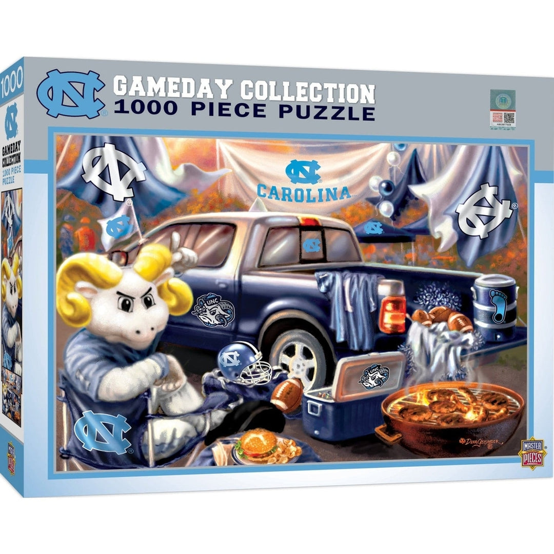 UNC Tar Heels Gameday 1000 Piece Jigsaw Puzzle Eco-friendly Recycled Material Image 1