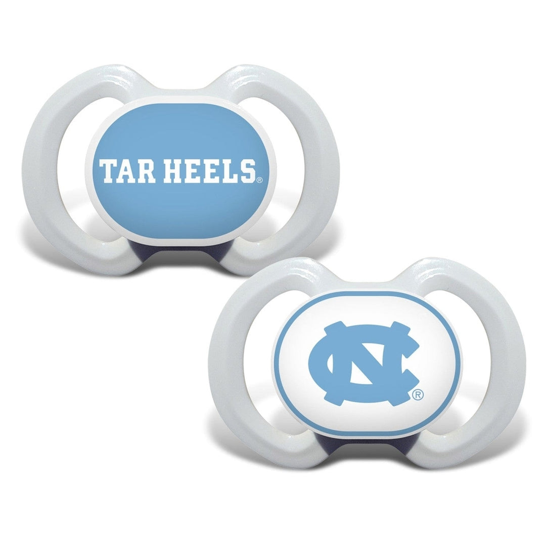 UNC Tar Heels Pacifier 2-Pack Orthodontic Silicone BPA-Free Infant 3 Months+ Image 1