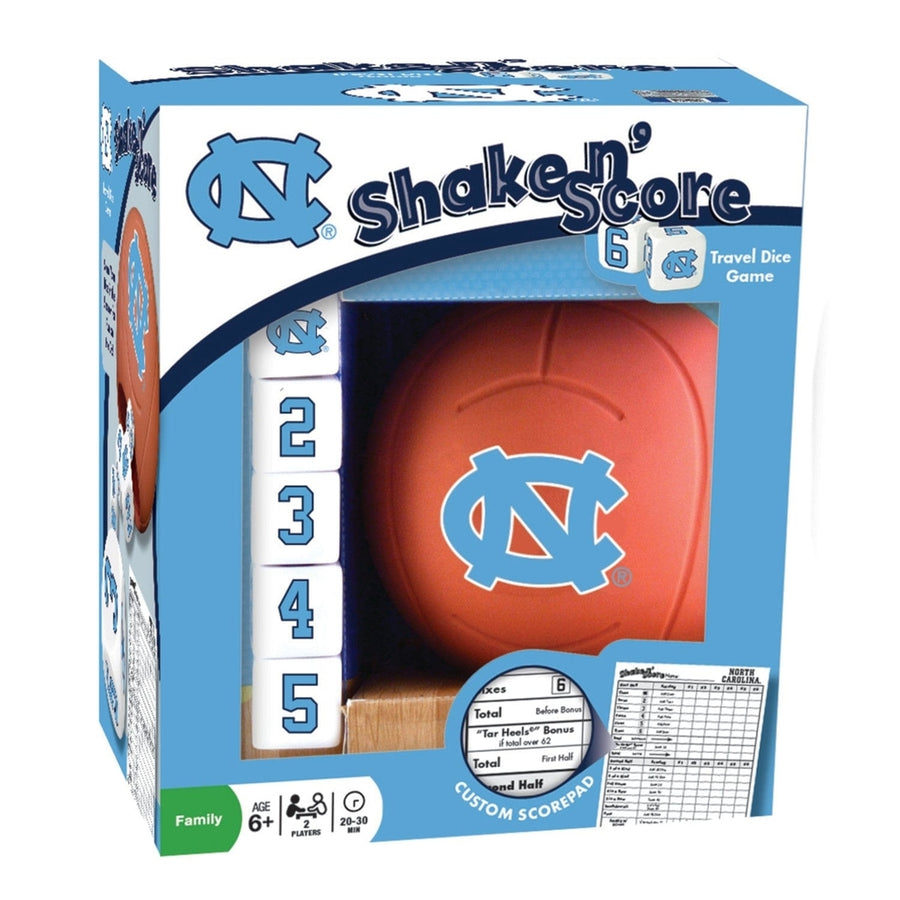 UNC Tar Heels Shake n Score Dice Game Collectible Travel Game for Fans Image 1