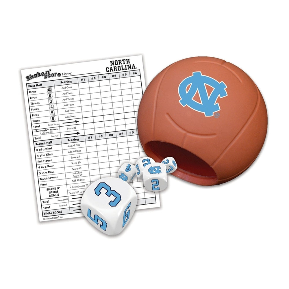 UNC Tar Heels Shake n Score Dice Game Collectible Travel Game for Fans Image 2