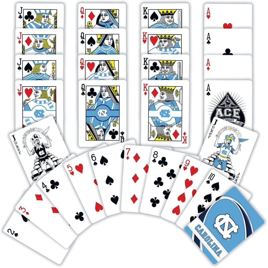 UNC Tar Heels Playing Cards 54 Card Deck Officially Licensed NCAA Team Cards Image 2