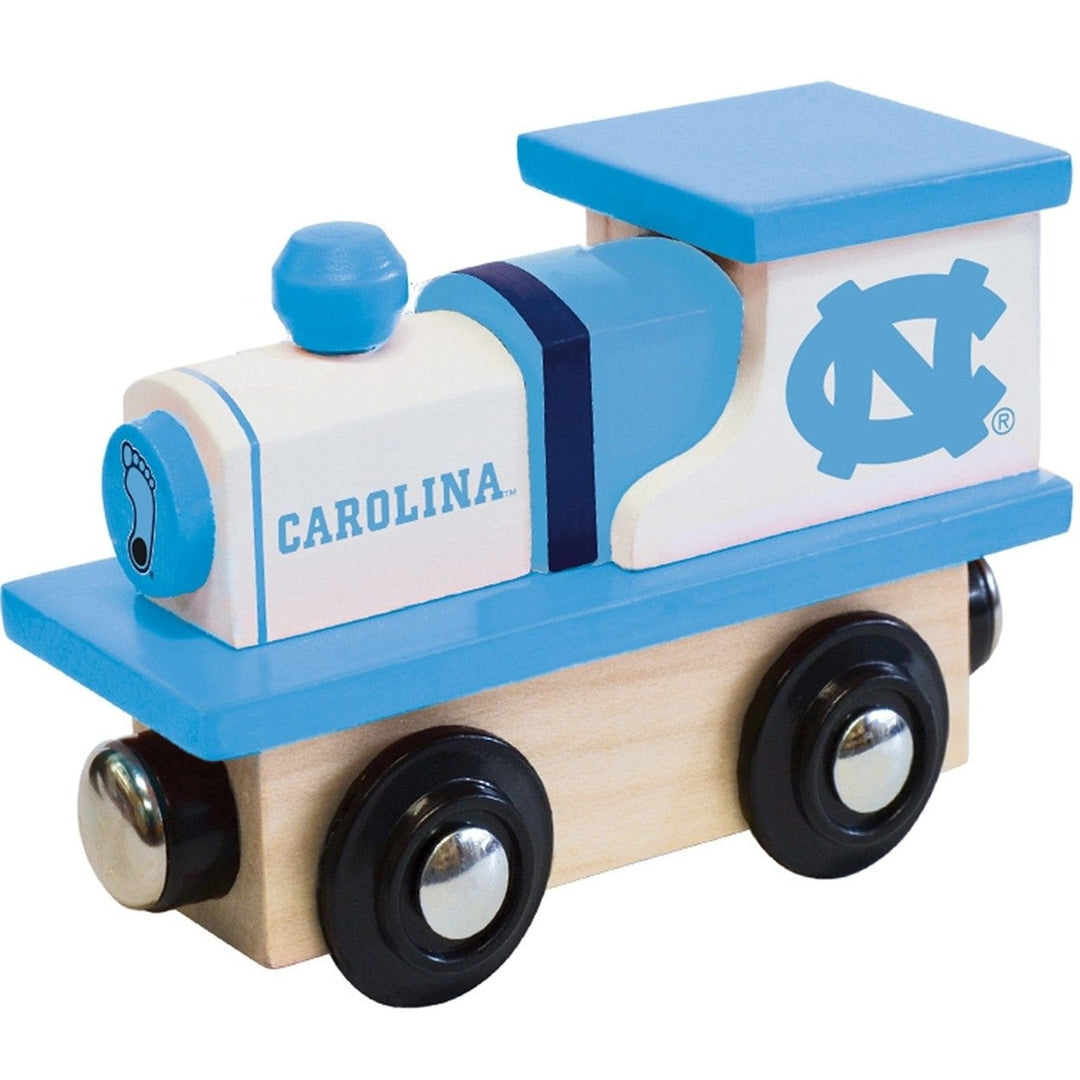 UNC Tar Heels Wooden Toy Train Engine Compatible with 1 Inch Tracks Image 1