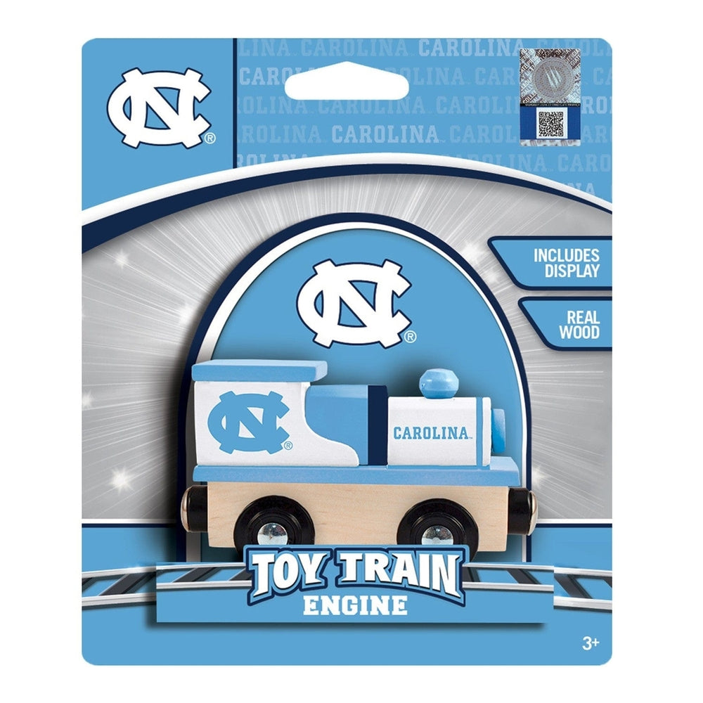 UNC Tar Heels Wooden Toy Train Engine Compatible with 1 Inch Tracks Image 2