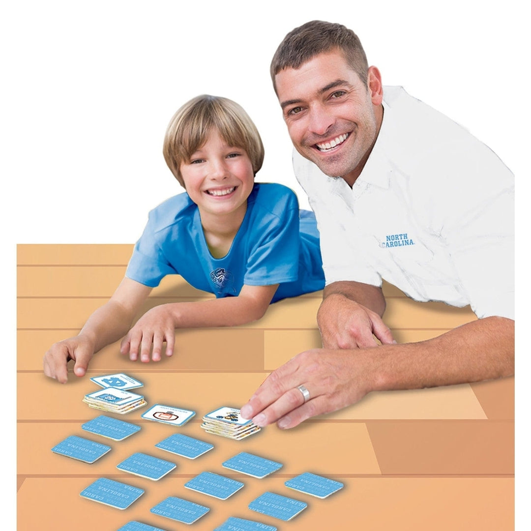 UNC Tar Heels Matching Game NCAA Family Fun Game 18 Symbol Pairs Durable Cards Image 4