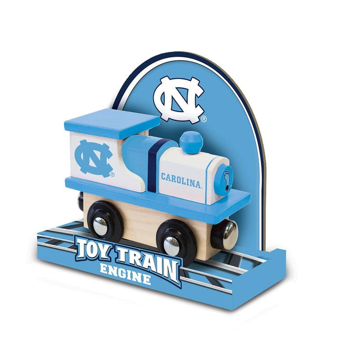 UNC Tar Heels Wooden Toy Train Engine Compatible with 1 Inch Tracks Image 3