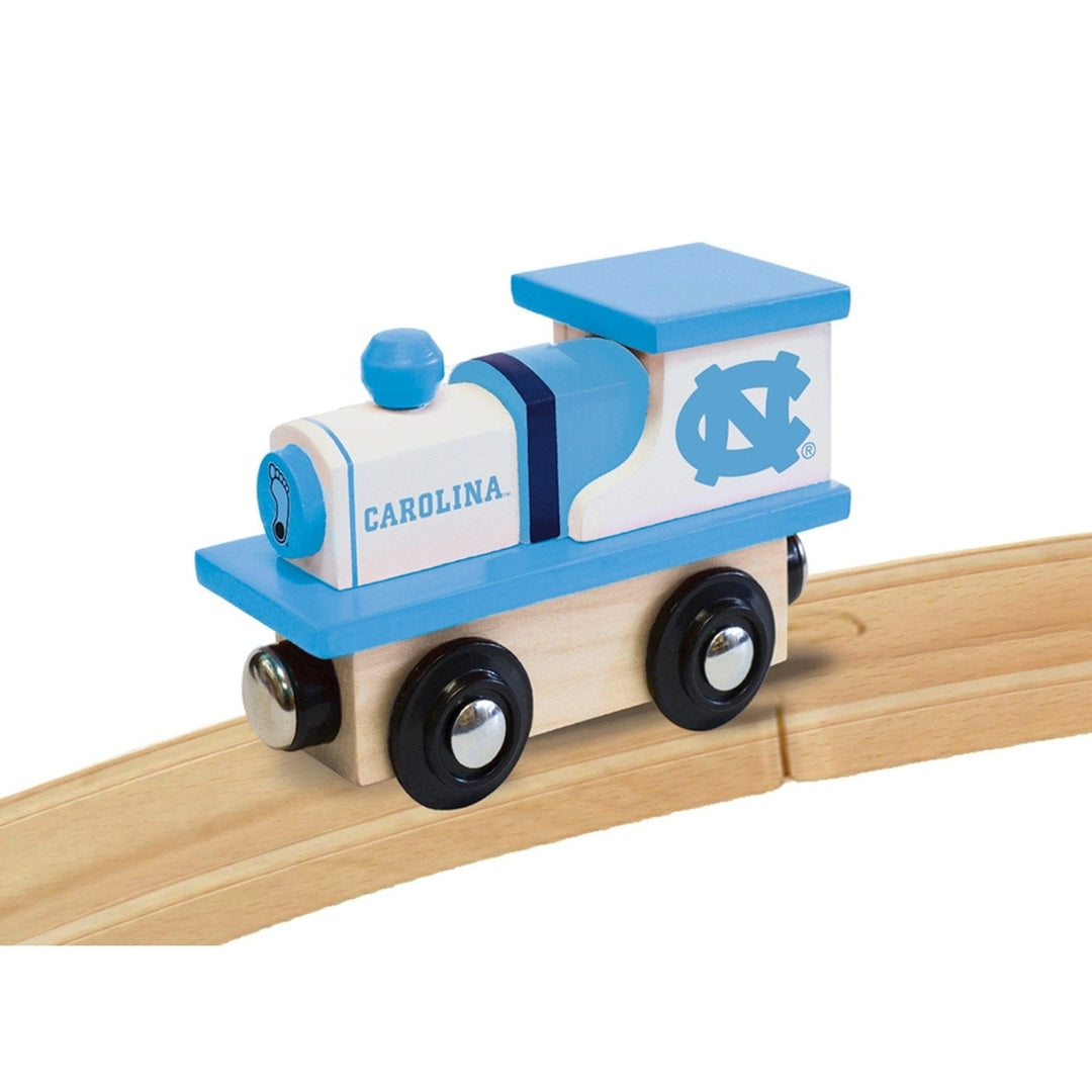 UNC Tar Heels Wooden Toy Train Engine Compatible with 1 Inch Tracks Image 4