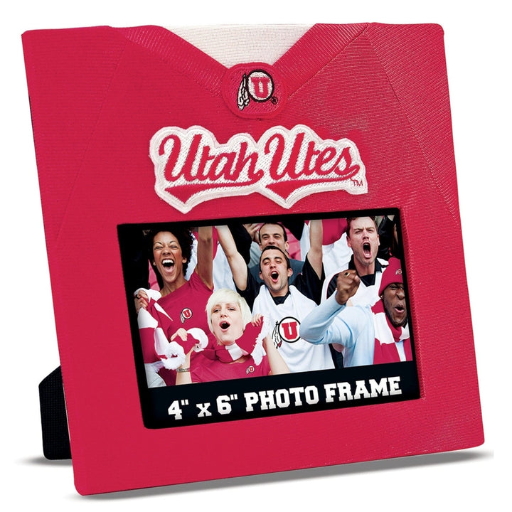 Utah Utes NCAA Uniform Frame Holds 4x6 Picture with Easel and Wall Hanger Image 1