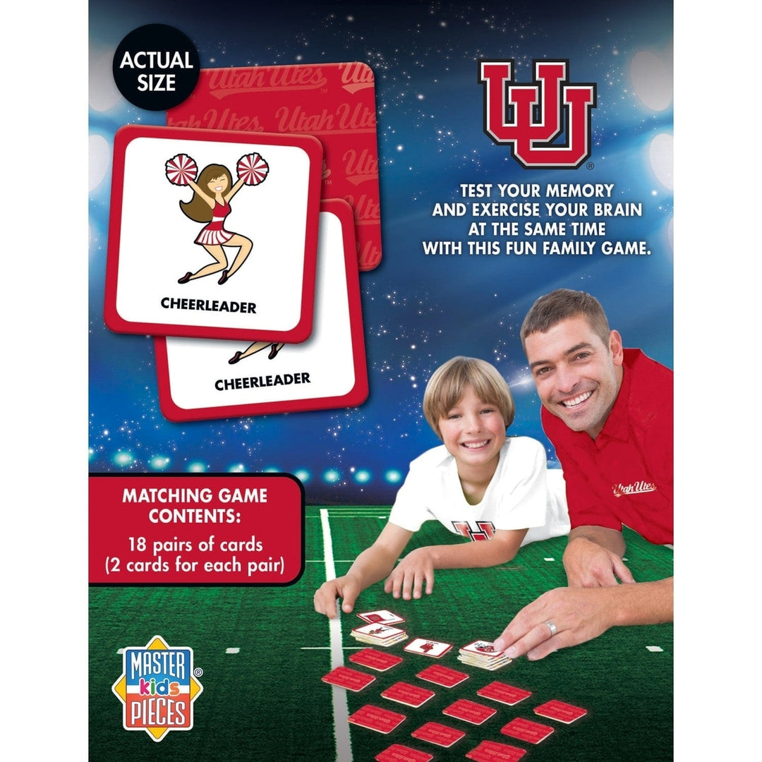 Utah Utes NCAA Matching Game Family Fun Sports Memory Cards 18 Pairs Image 3