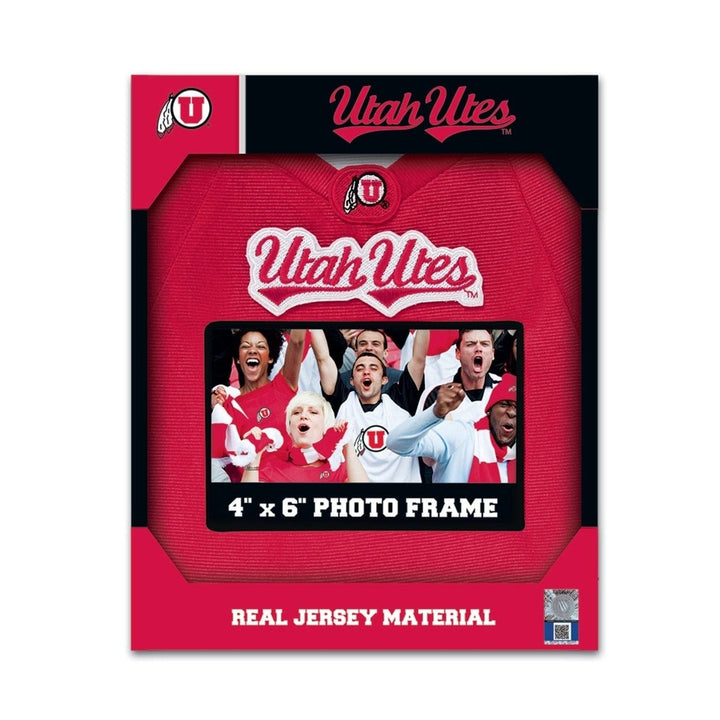 Utah Utes NCAA Uniform Frame Holds 4x6 Picture with Easel and Wall Hanger Image 2