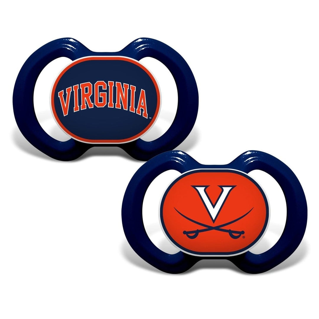 Virginia Cavaliers Pacifier 2-Pack NCAA Infant BPA-Free Orthodontic Silicone Image 1