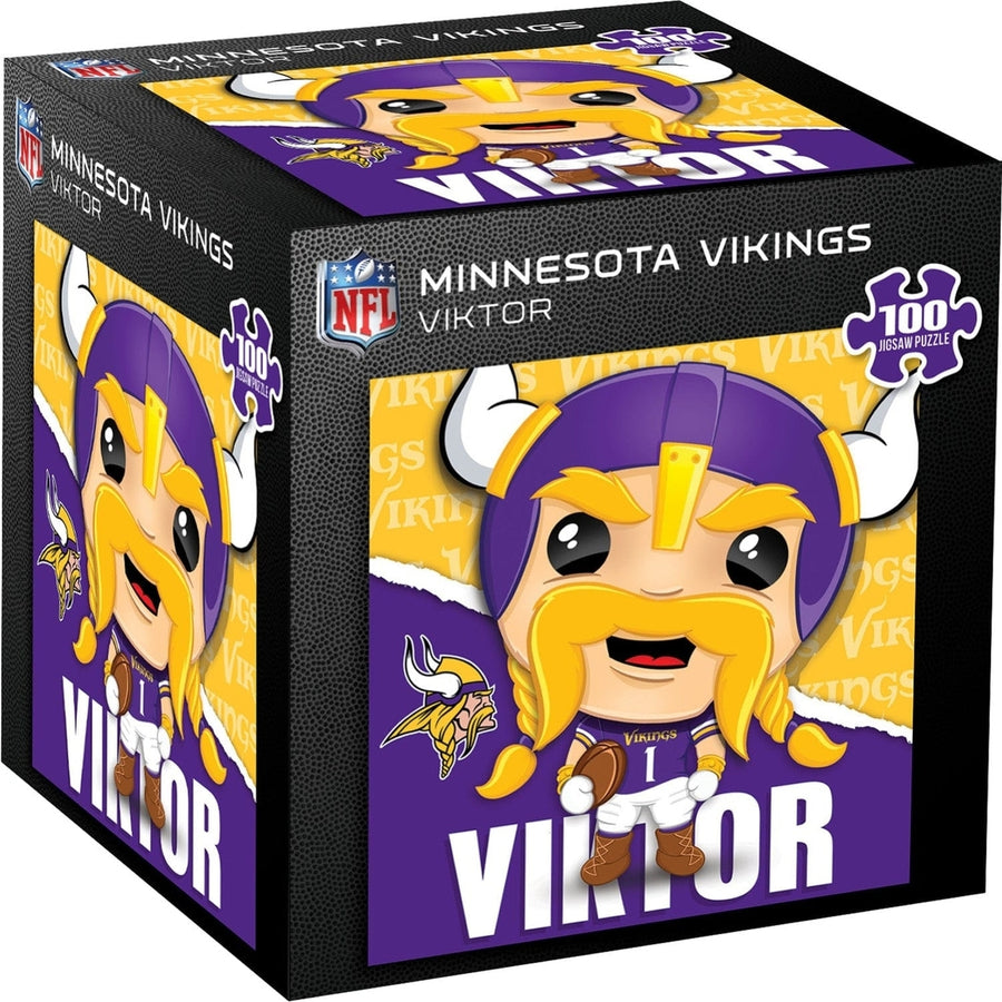 Viktor Minnesota Vikings Mascot 100 Piece Jigsaw Puzzle 10x10 NFL Team Puzzle Image 1