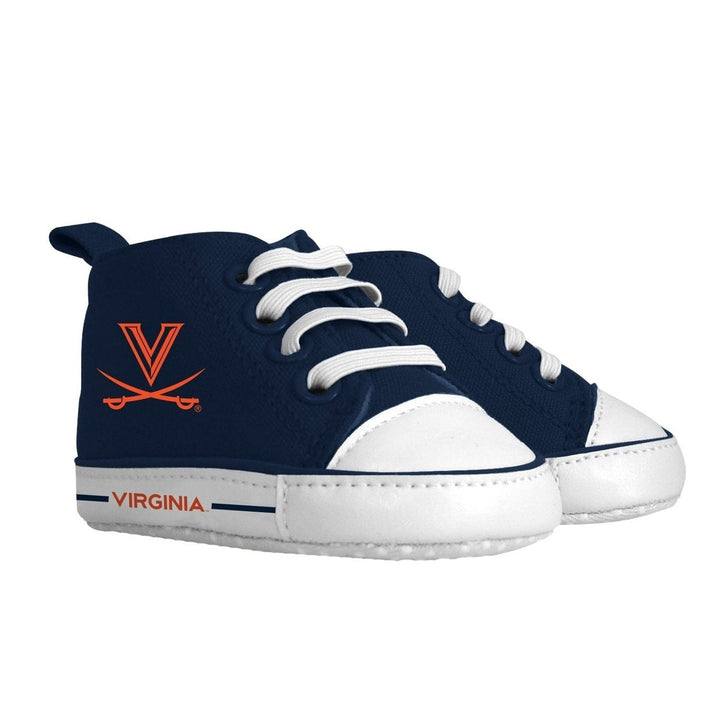 Virginia Cavaliers Baby Shoes Unisex High Top Pre-Walkers Soft Fabric Grippers Image 1