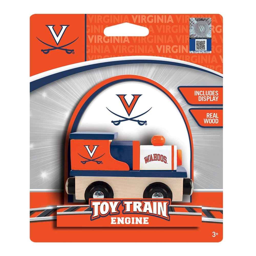 Virginia Cavaliers Wooden Toy Train Engine Compatible 1-Inch Track Sports Fan Image 2