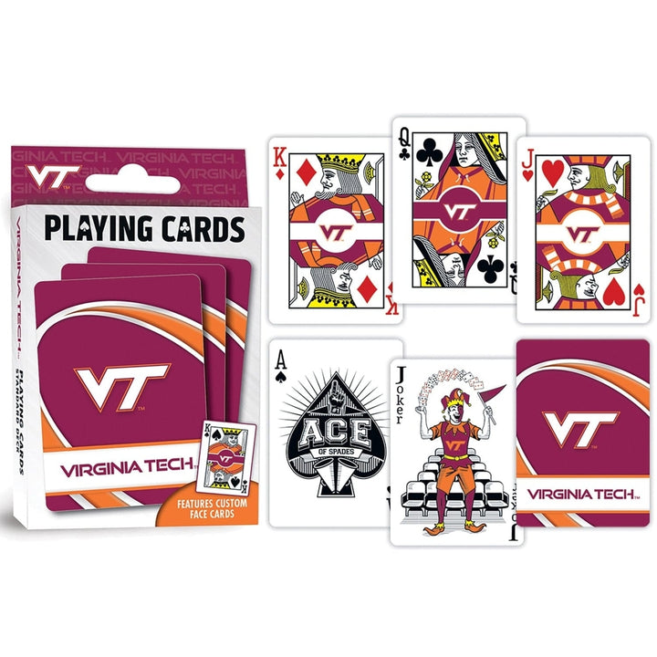 Virginia Tech Hokies Playing Cards 54 Card Deck Custom Designs NCAA Team Game Image 3