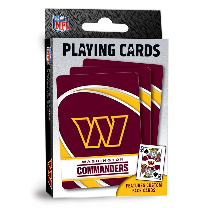 Washington Commanders Playing Cards - NFL 54 Card Deck Team Logo Design Image 1