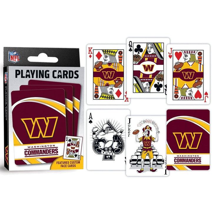 Washington Commanders Playing Cards - NFL 54 Card Deck Team Logo Design Image 3