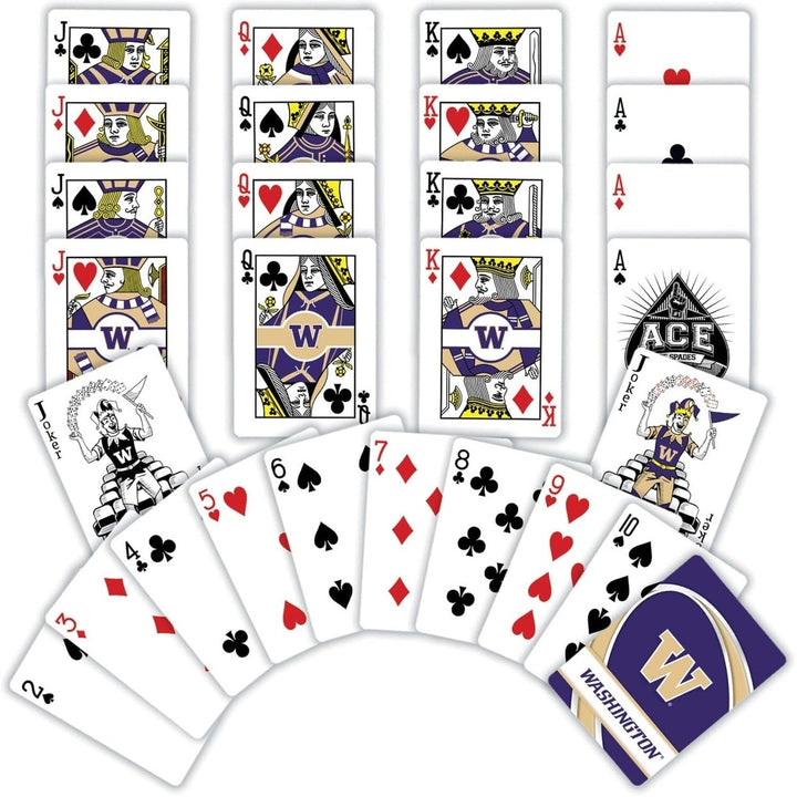 Washington Huskies Playing Cards 54 Card Deck NCAA Team Custom Designs Image 2