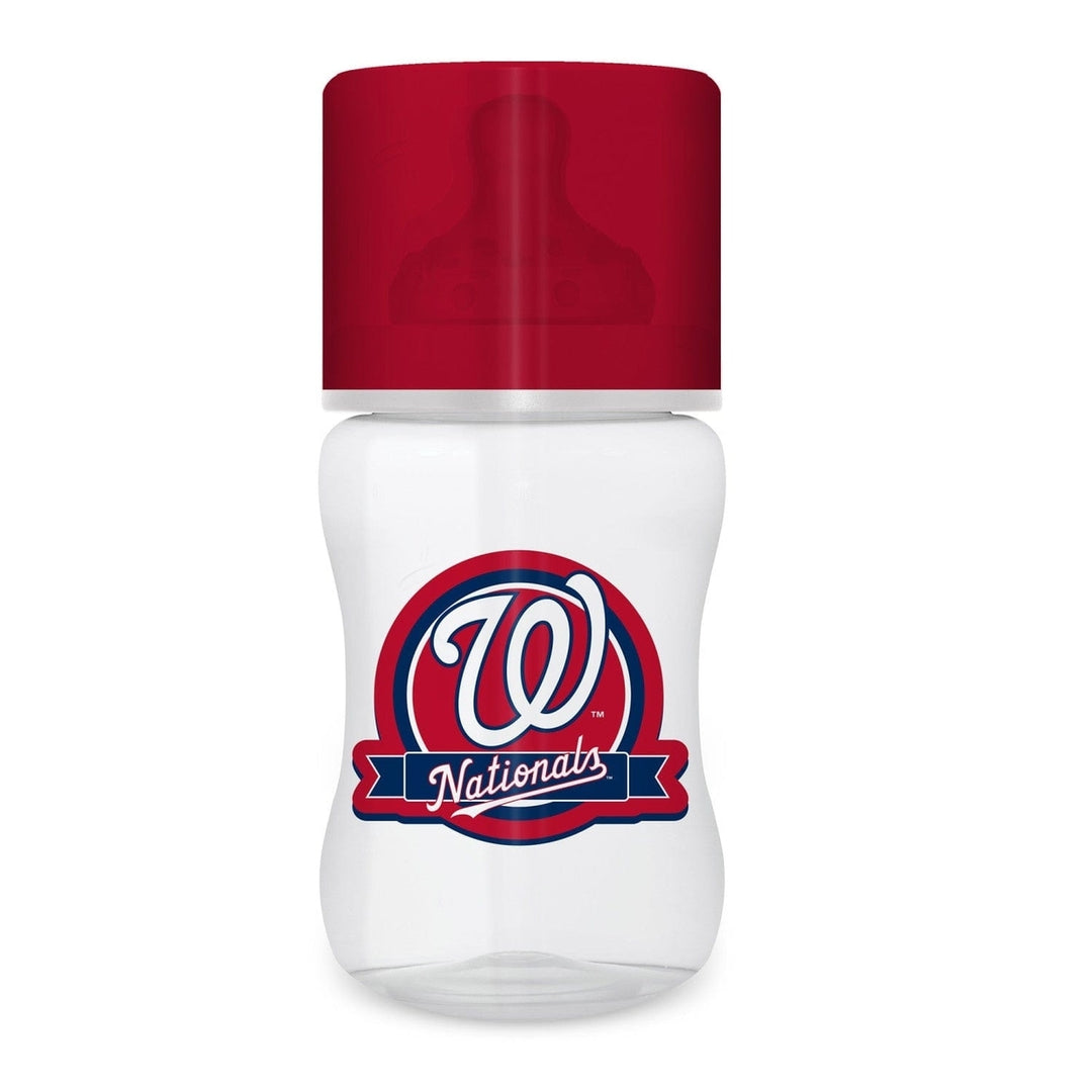 Washington Nationals 3 Piece Baby Gift Set BPA Free Cotton Bib Bottle Pacifier Image 3