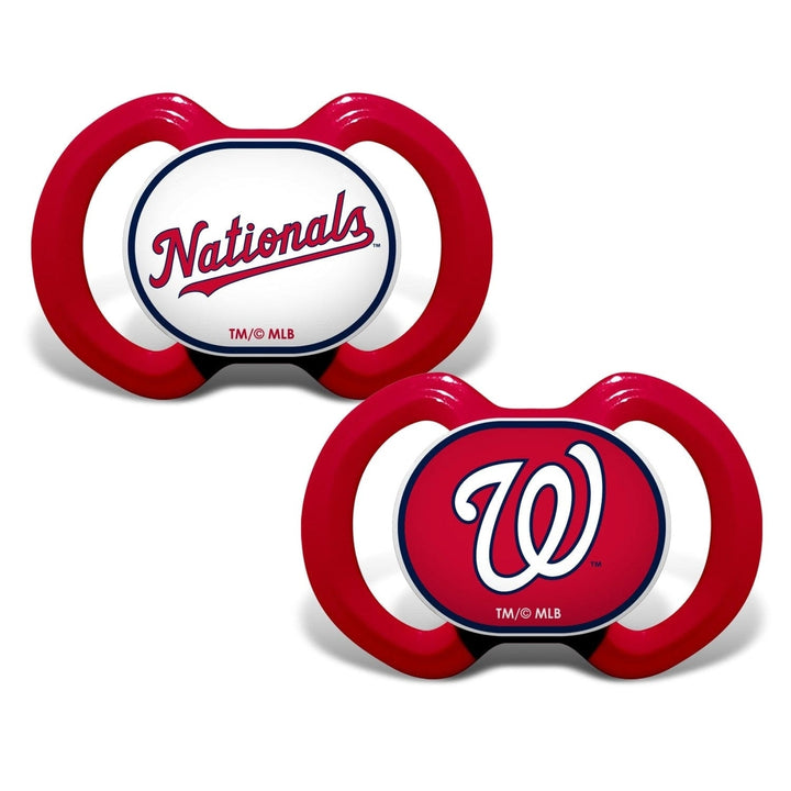 Washington Nationals Pacifier 2-Pack BPA-Free Orthodontic Silicone Infant Gear Image 1