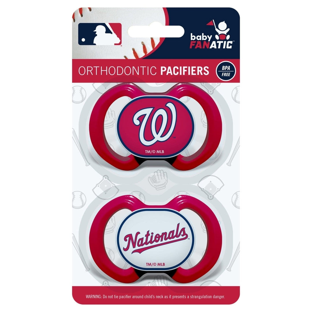 Washington Nationals Pacifier 2-Pack BPA-Free Orthodontic Silicone Infant Gear Image 2