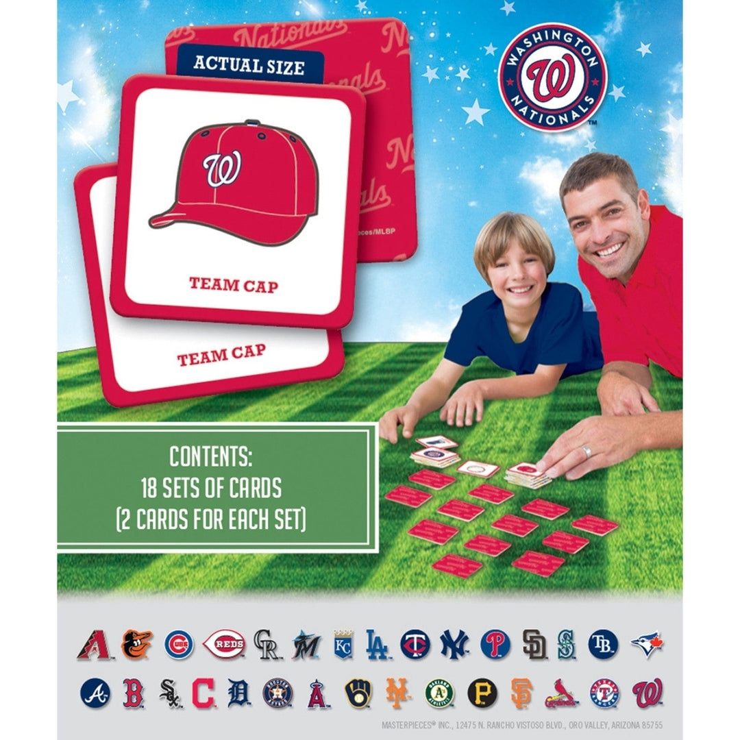 Washington Nationals Matching Game Family Fun Card Game Sports Memory Game Image 3