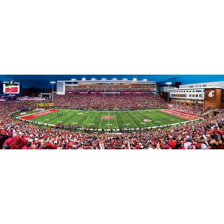 Washington State Cougars 1000 Piece Panoramic Jigsaw Puzzle Made in USA Image 2