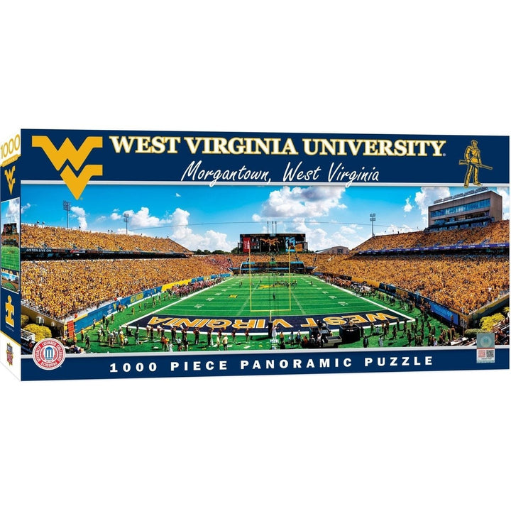 West Virginia Mountaineers 1000 Piece Panoramic Jigsaw Puzzle Made in USA Image 1