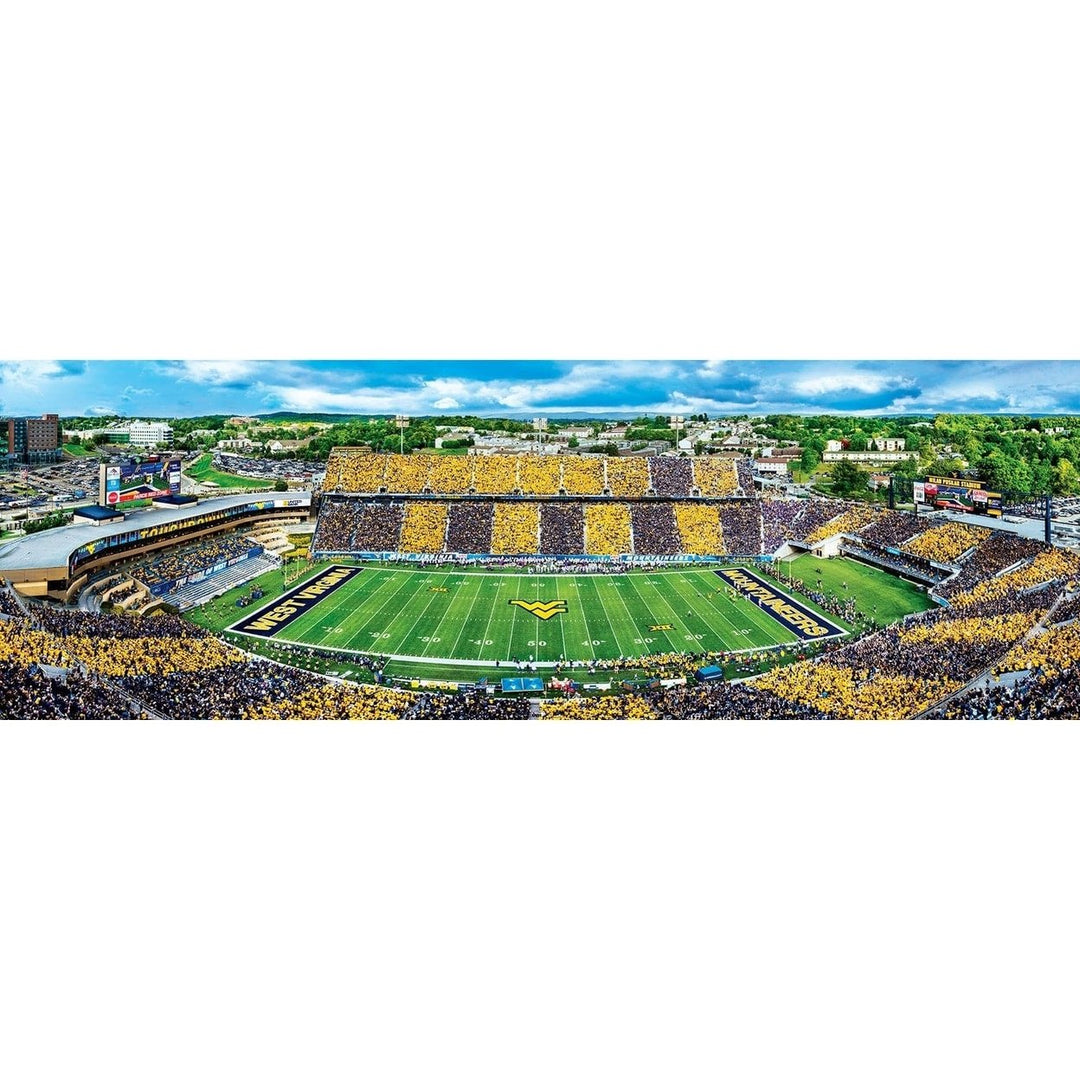 West Virginia Mountaineers 1000 Piece Panoramic Jigsaw Puzzle 13x39 Recycled Image 2