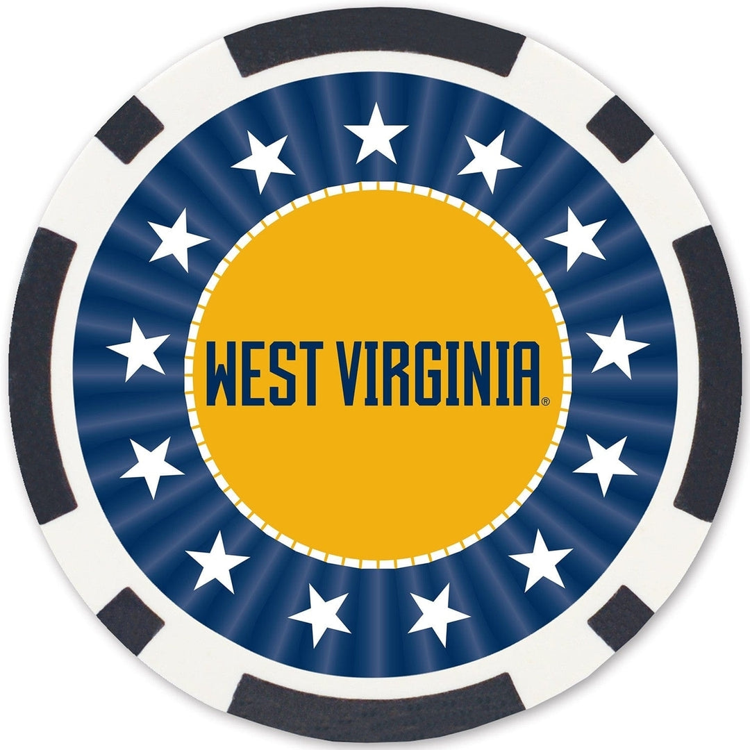 West Virginia Mountaineers 100 Piece Casino Style Poker Chip Set NCAA Image 4