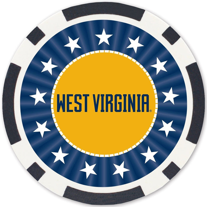 West Virginia Mountaineers 100 Piece Casino Style Poker Chip Set NCAA Image 4