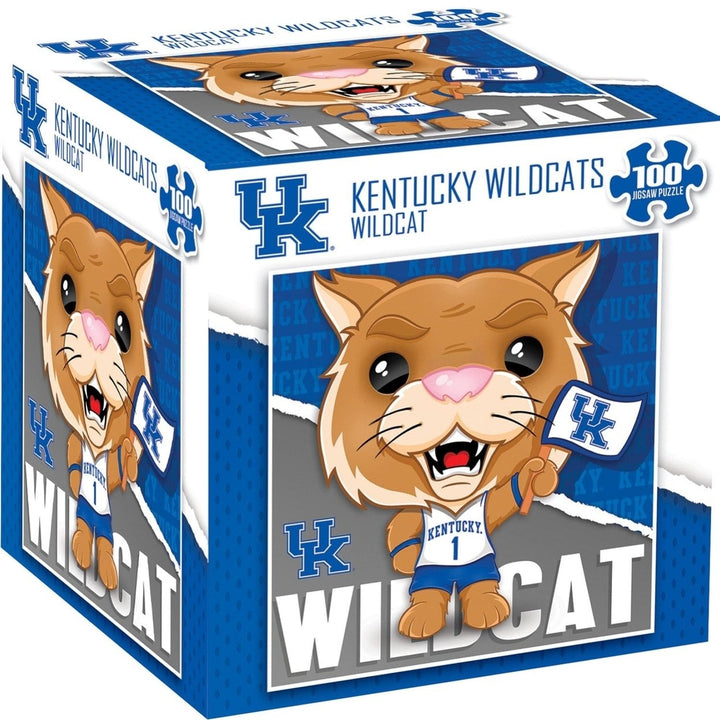 Kentucky Wildcats Wildcat 100 Piece Puzzle 10x10 NCAA Mascot Jigsaw Game Image 1