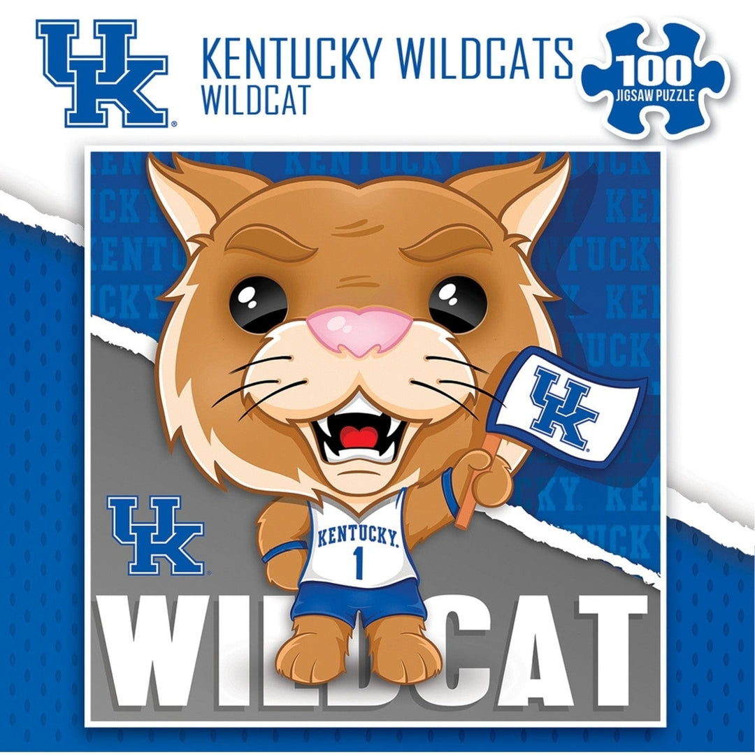 Kentucky Wildcats Wildcat 100 Piece Puzzle 10x10 NCAA Mascot Jigsaw Game Image 3