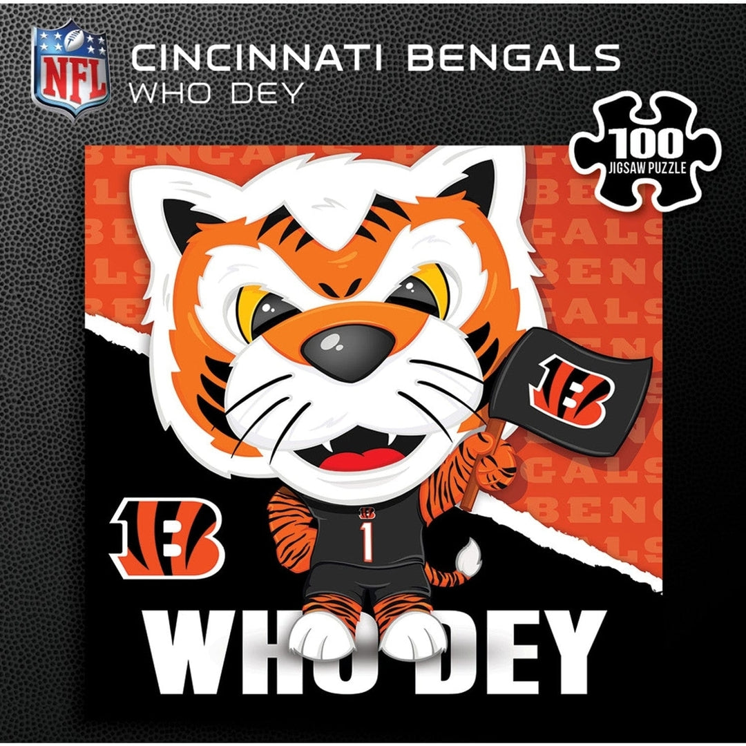 Cincinnati Bengals Who Dey Mascot 100 Piece Jigsaw Puzzle 10x10 NFL Collectible Image 3