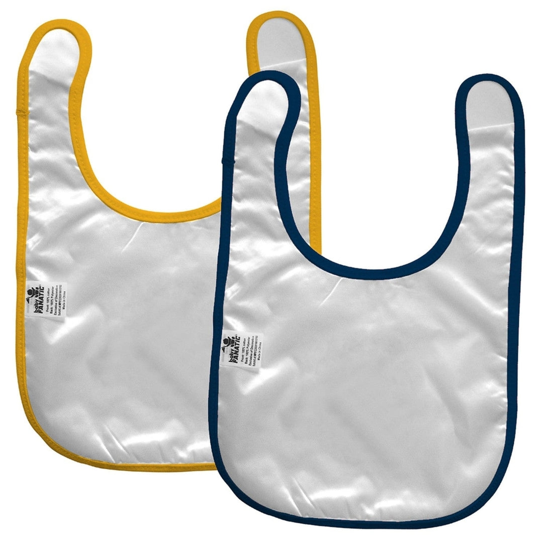 West Virginia Mountaineers Baby Bibs 2-Pack Cotton Embroidered Team Logo Image 3