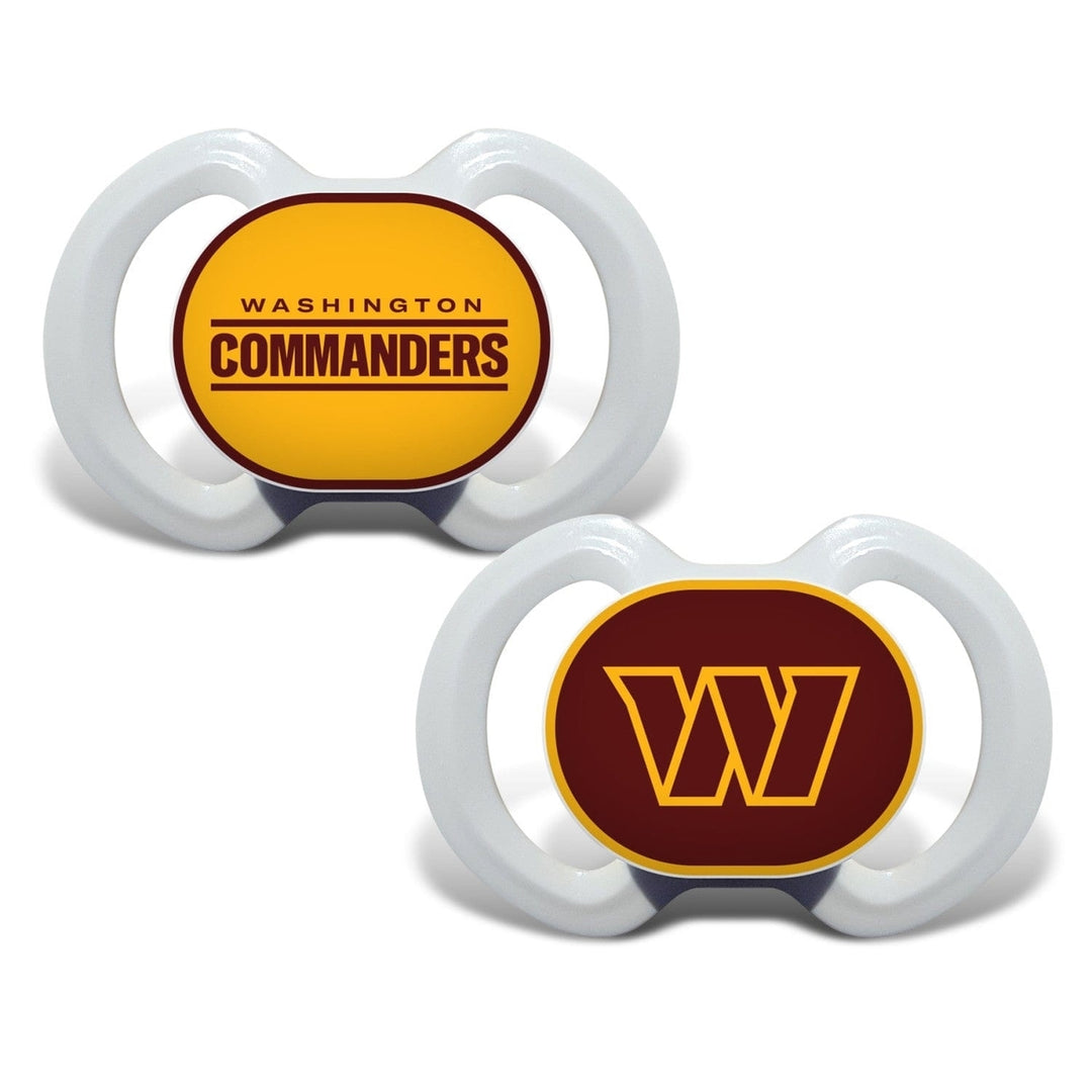 Washington Commanders Pacifier 2-Pack Orthodontic Silicone BPA-Free Infant Image 1