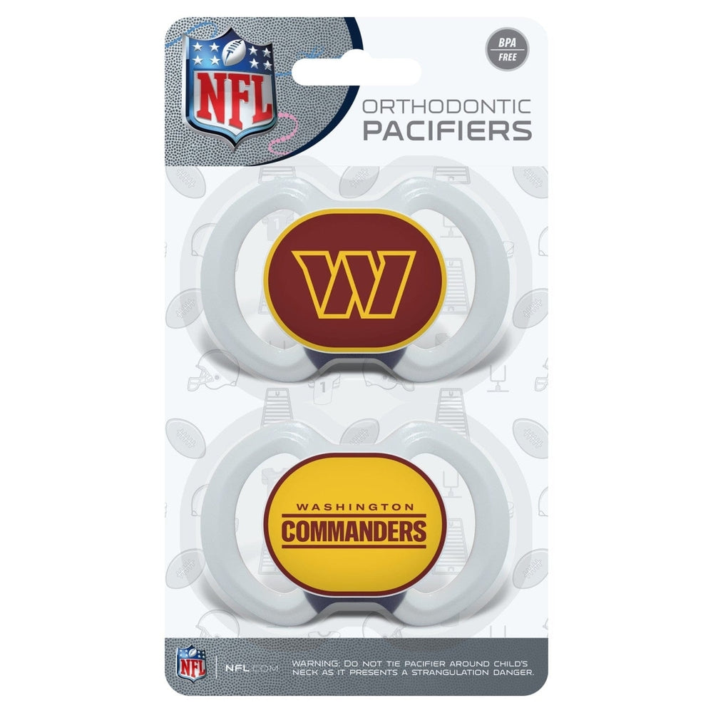 Washington Commanders Pacifier 2-Pack Orthodontic Silicone BPA-Free Infant Image 2