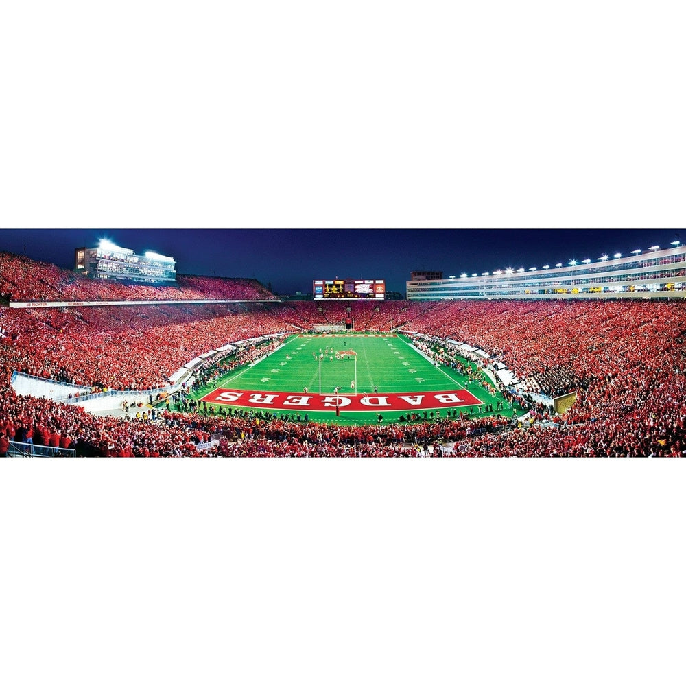 Wisconsin Badgers 1000 Piece Panoramic Jigsaw Puzzle Camp Randall Stadium Image 2