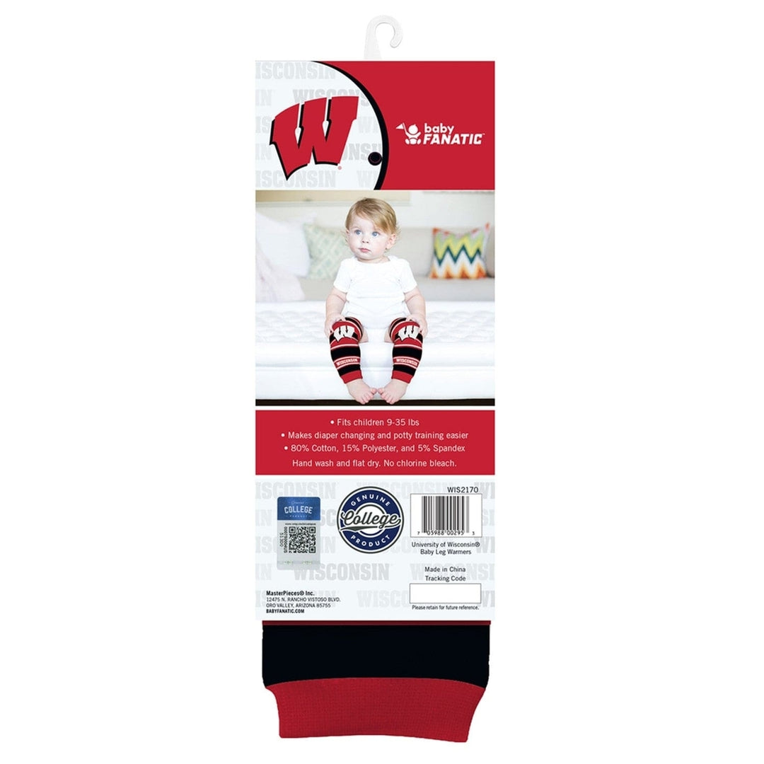 Wisconsin Badgers Baby Leg Warmers Cotton Blend Unisex Infant Toddler 9-35 lbs Image 3