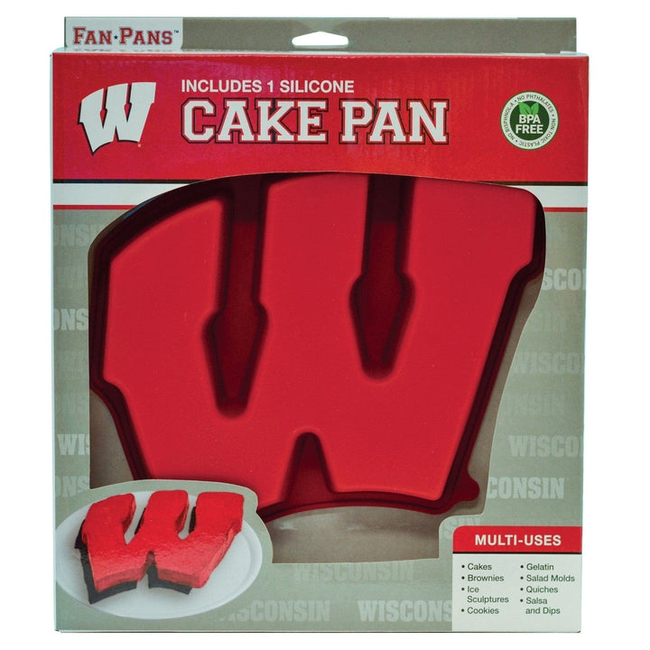 Wisconsin Badgers Silicone Cake Pan Non-Stick NCAA 450F Kitchen Bakeware Image 2