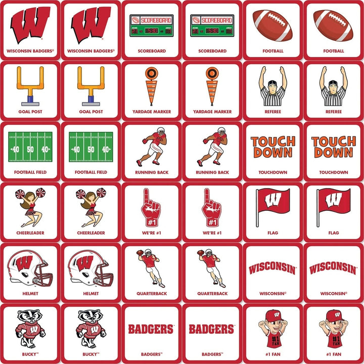 Wisconsin Badgers Matching Game Image 2