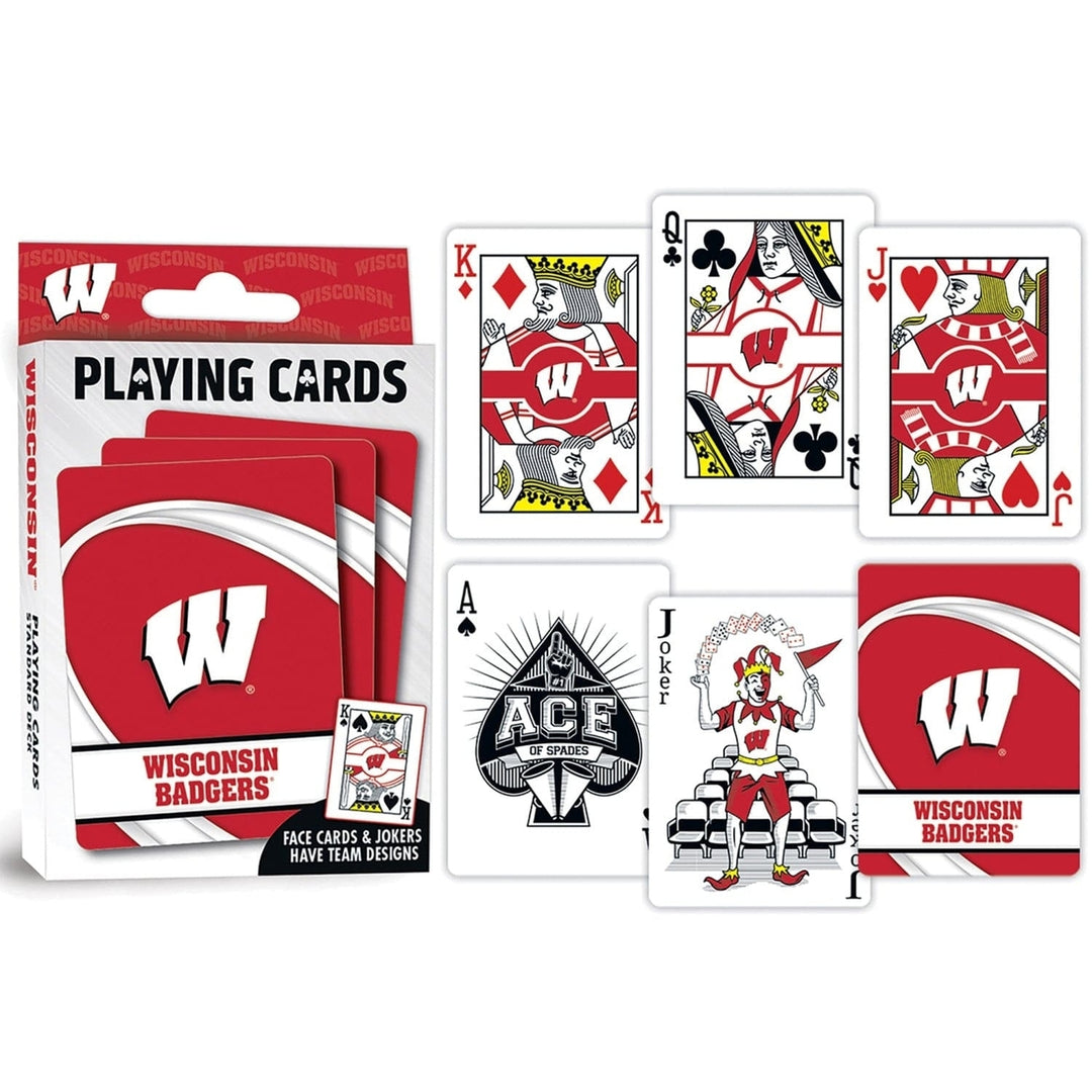 Wisconsin Badgers Playing Cards 54 Card Deck Officially Licensed NCAA Team Cards Image 3