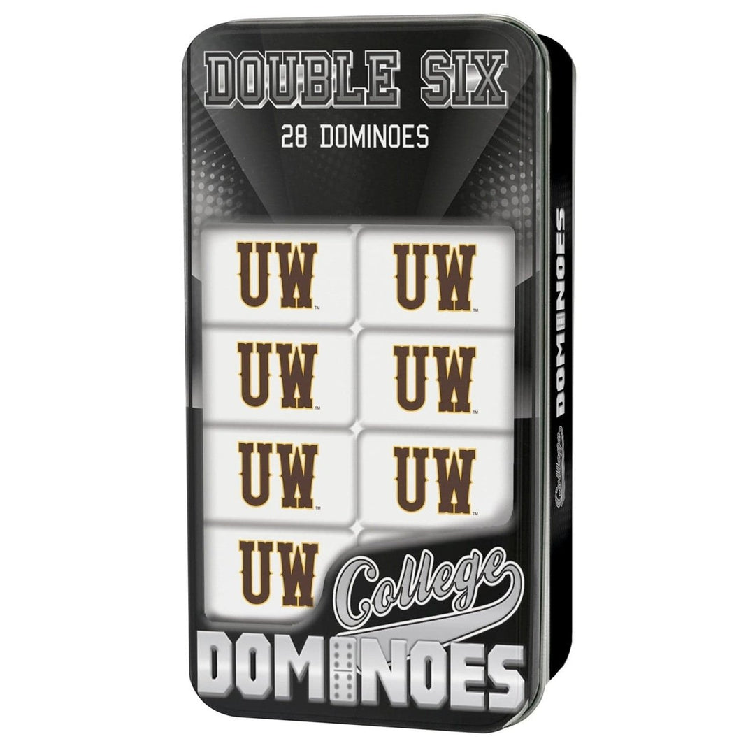 Wyoming Cowboys Dominoes Set NCAA Officially Licensed Collectible Tin 28 Pieces Image 1