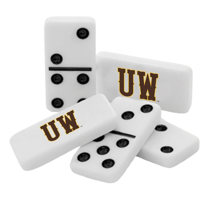 Wyoming Cowboys Dominoes Set NCAA Officially Licensed Collectible Tin 28 Pieces Image 2