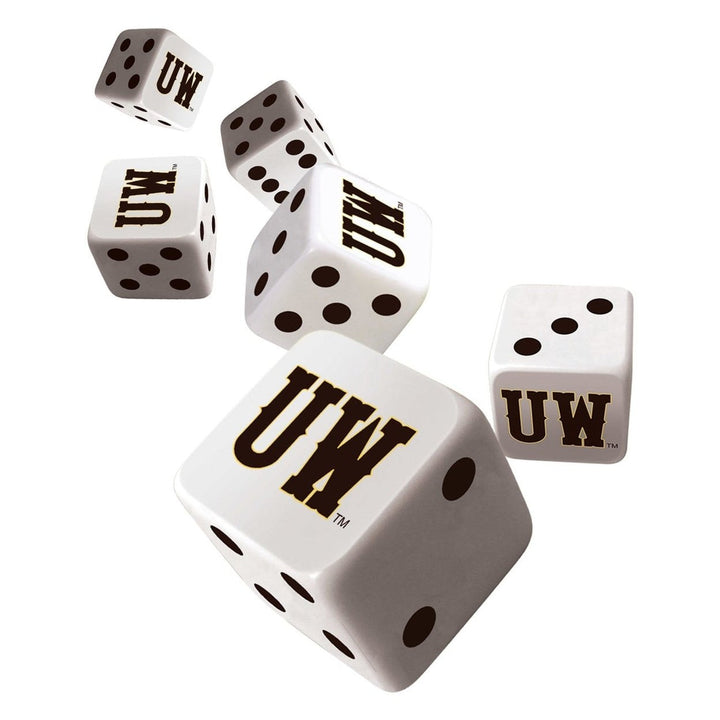 Wyoming Cowboys Dice Set 6-Piece Officially Licensed Gaming Dice 16mm Image 2