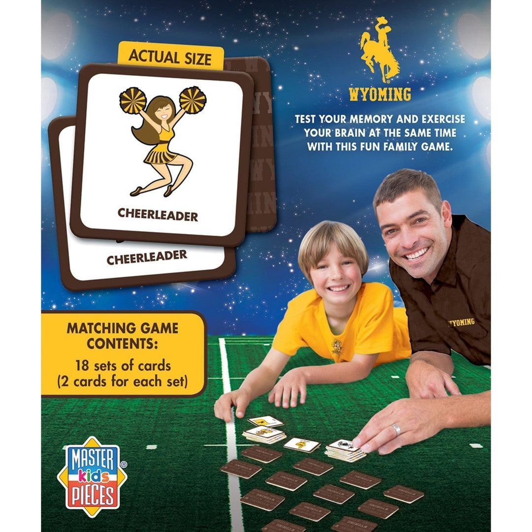 Wyoming Cowboys NCAA Matching Game Family Fun Memory Card Game 18 Pairs Image 3