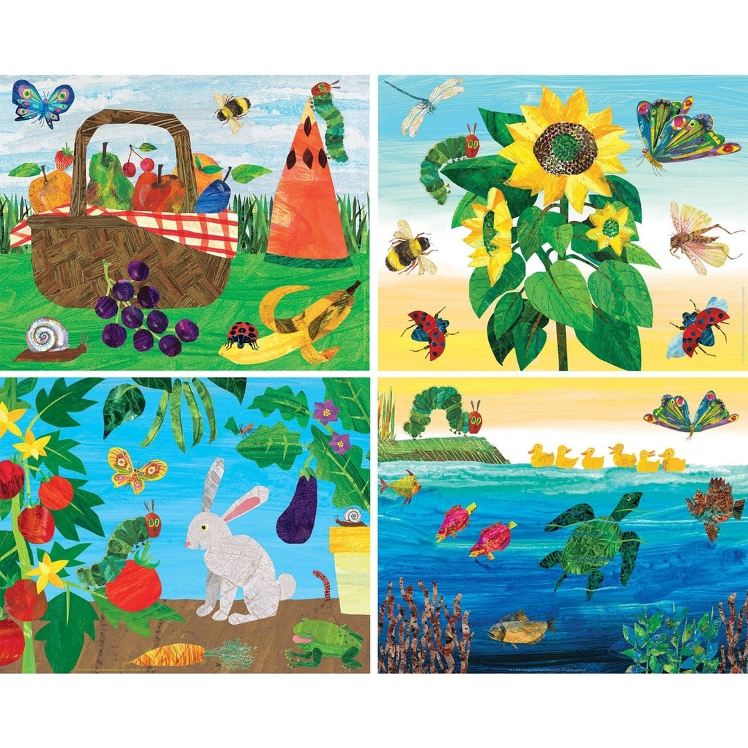 Eric Carle 100 Piece Jigsaw Puzzle 4-Pack Childrens Fun Learning Games Image 2