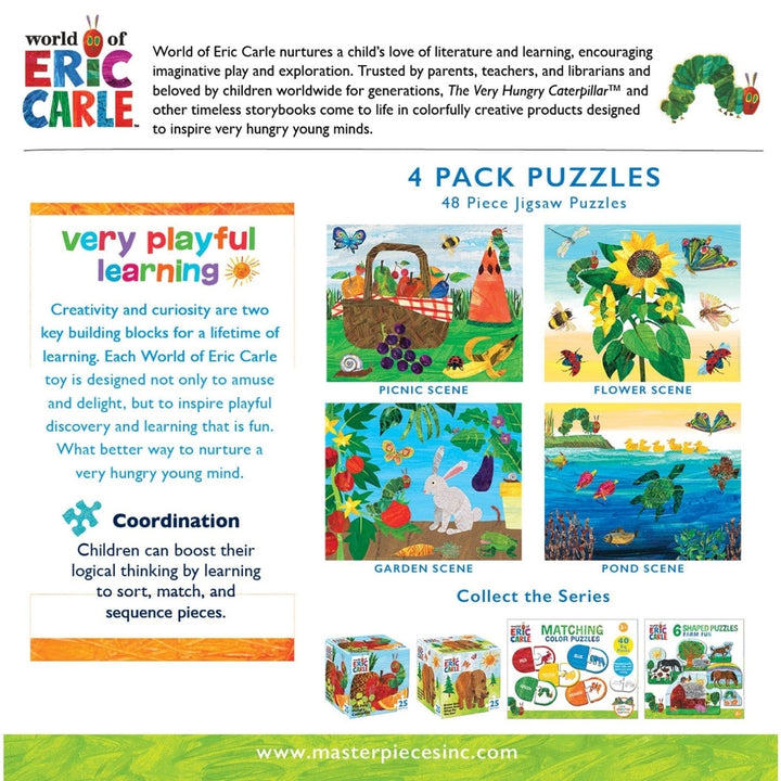 Eric Carle 100 Piece Jigsaw Puzzle 4-Pack Childrens Fun Learning Games Image 3