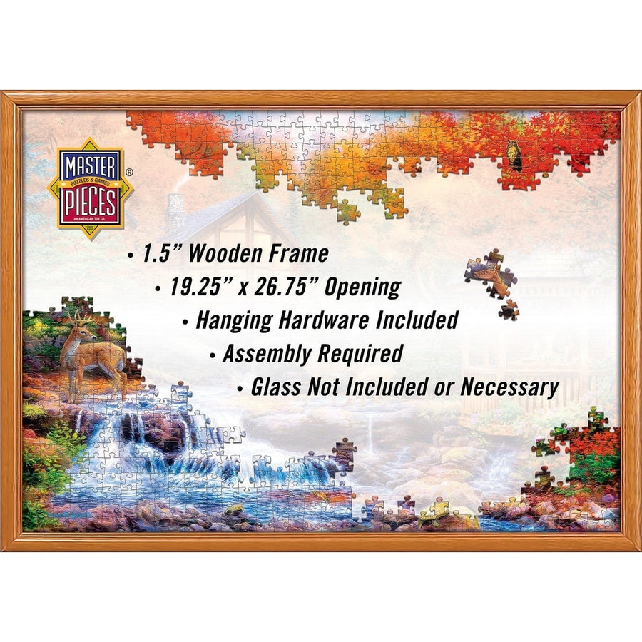 Wood Jigsaw Puzzle Frame 19.25x26.75 Natural Wood for 1000 Piece Puzzles Image 1