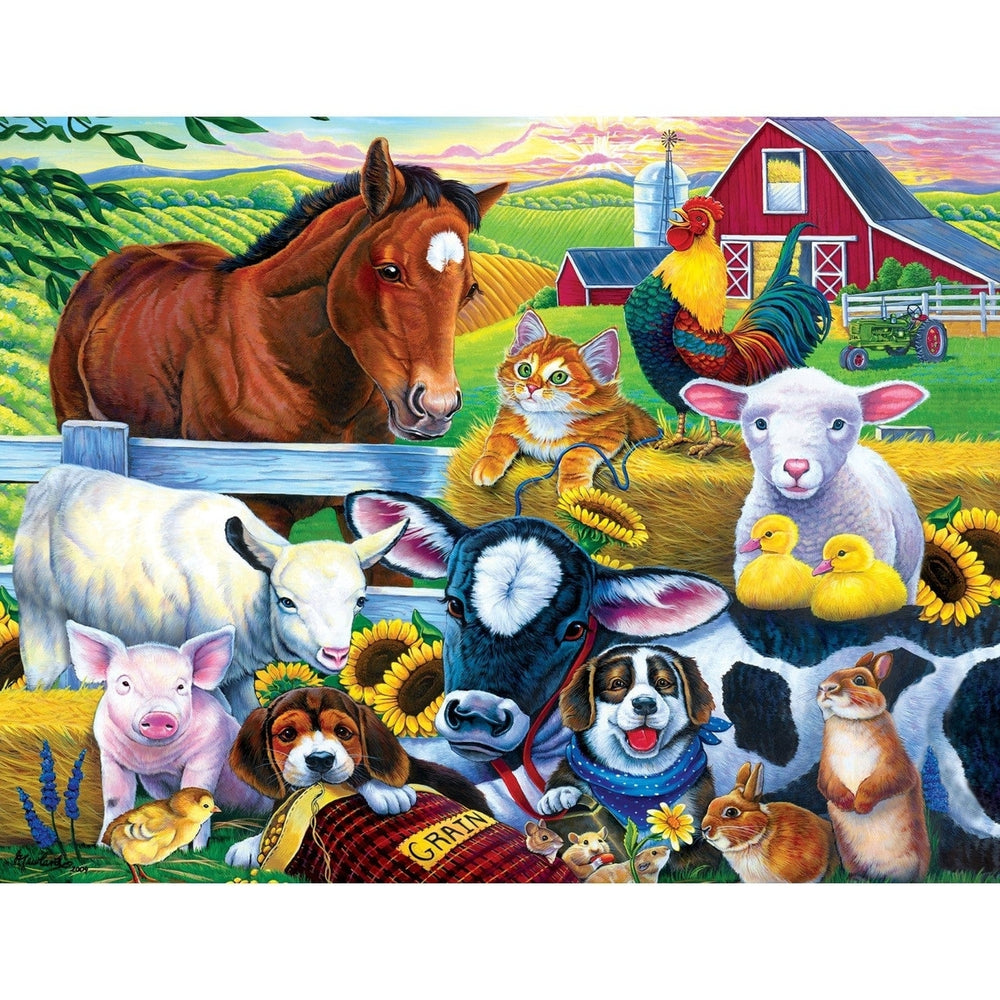 MasterPieces Farm Friends 100 Piece Jigsaw Puzzle 15x11.5 Inches Kids Puzzle Image 2