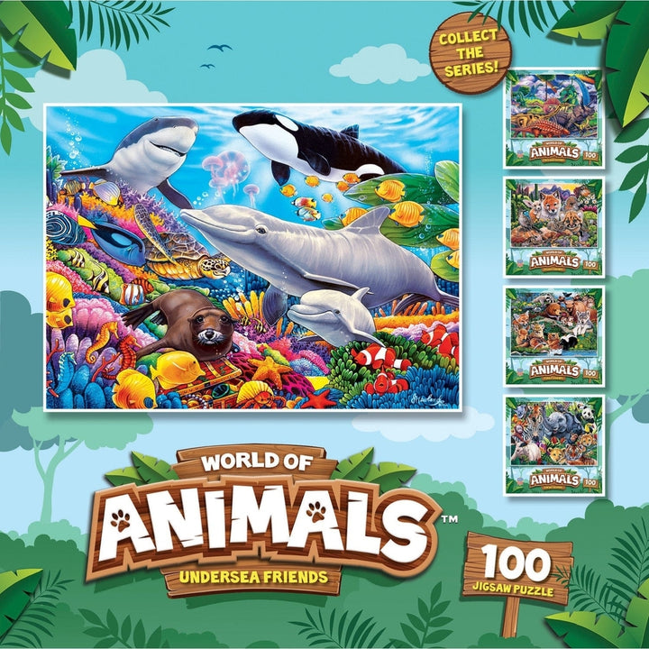 MasterPieces Undersea Friends 100 Piece Jigsaw Puzzle 15x11.5 inches Ages 6+ Image 3